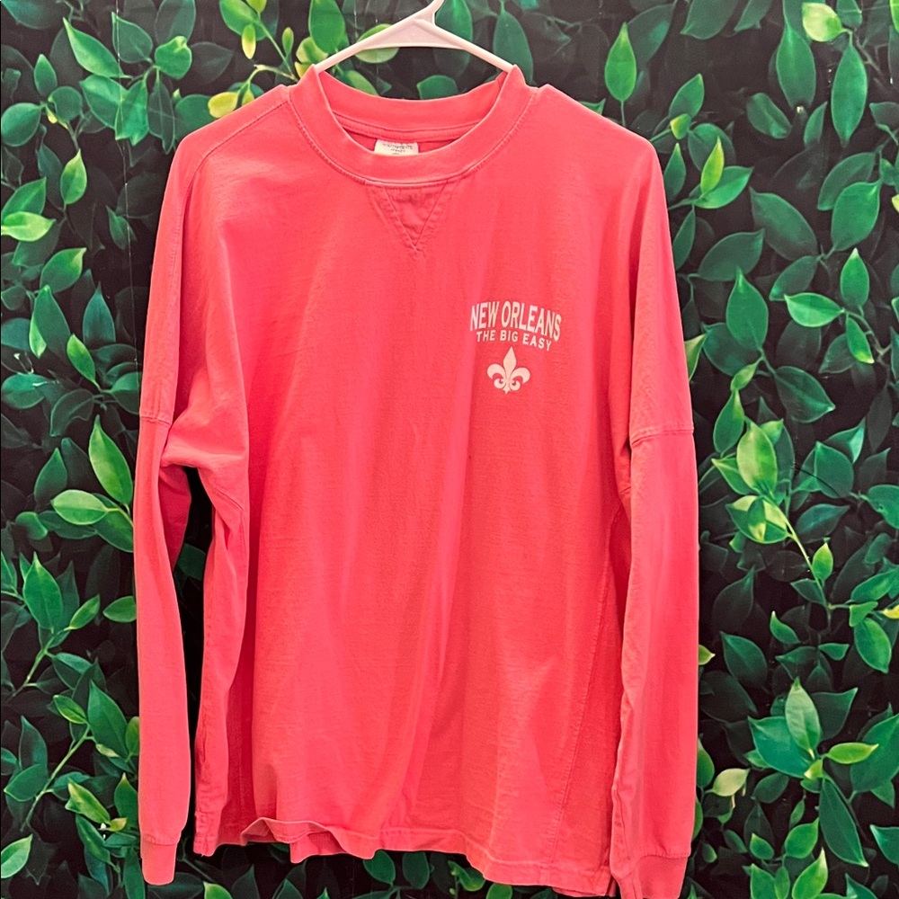 Comfort Colors Women's Long Sleeve Jersey - Coral - Picture 5 of 13